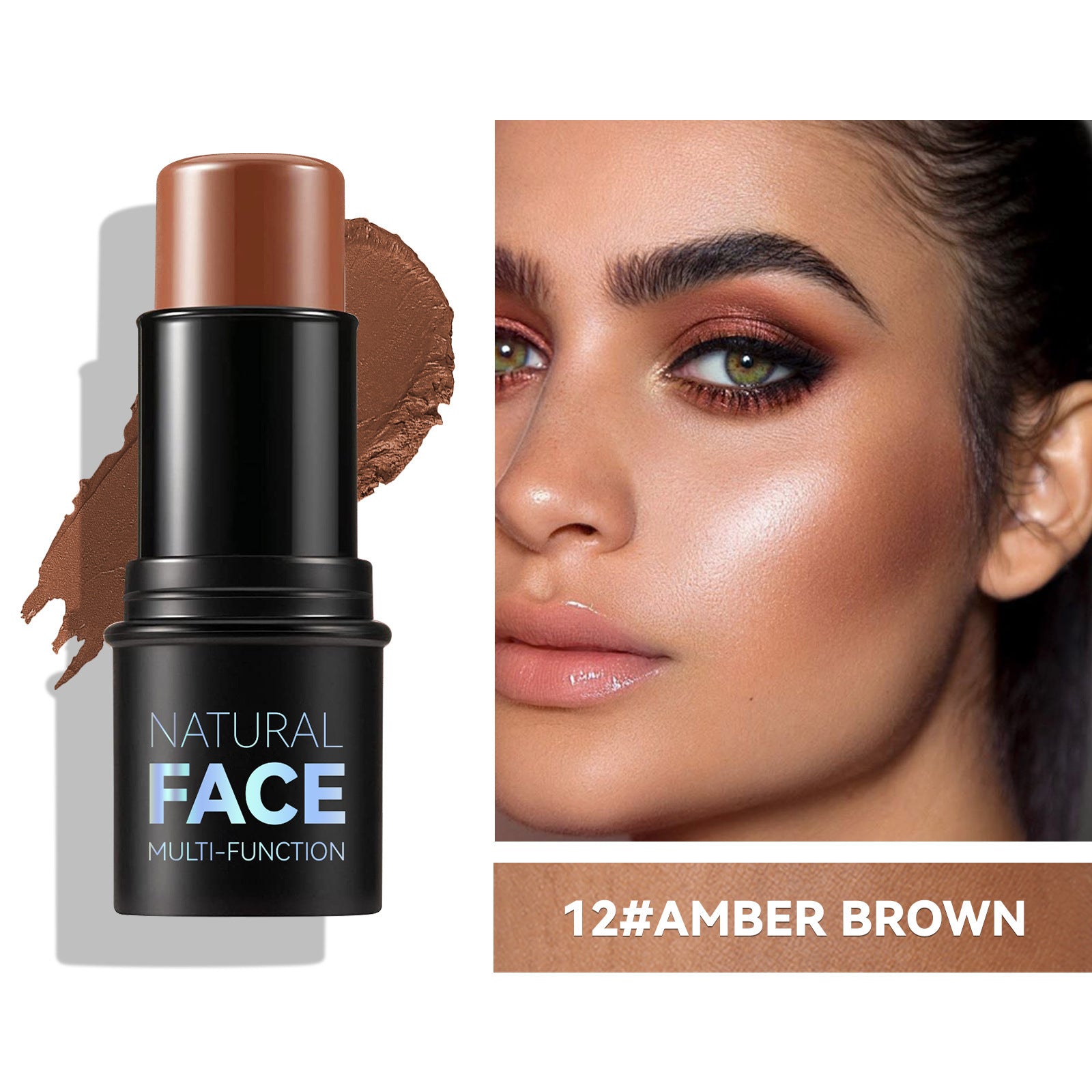 Stick Highlighter & Contour Multifonction – Blush, Bronzer & Illuminateur 3-en-1