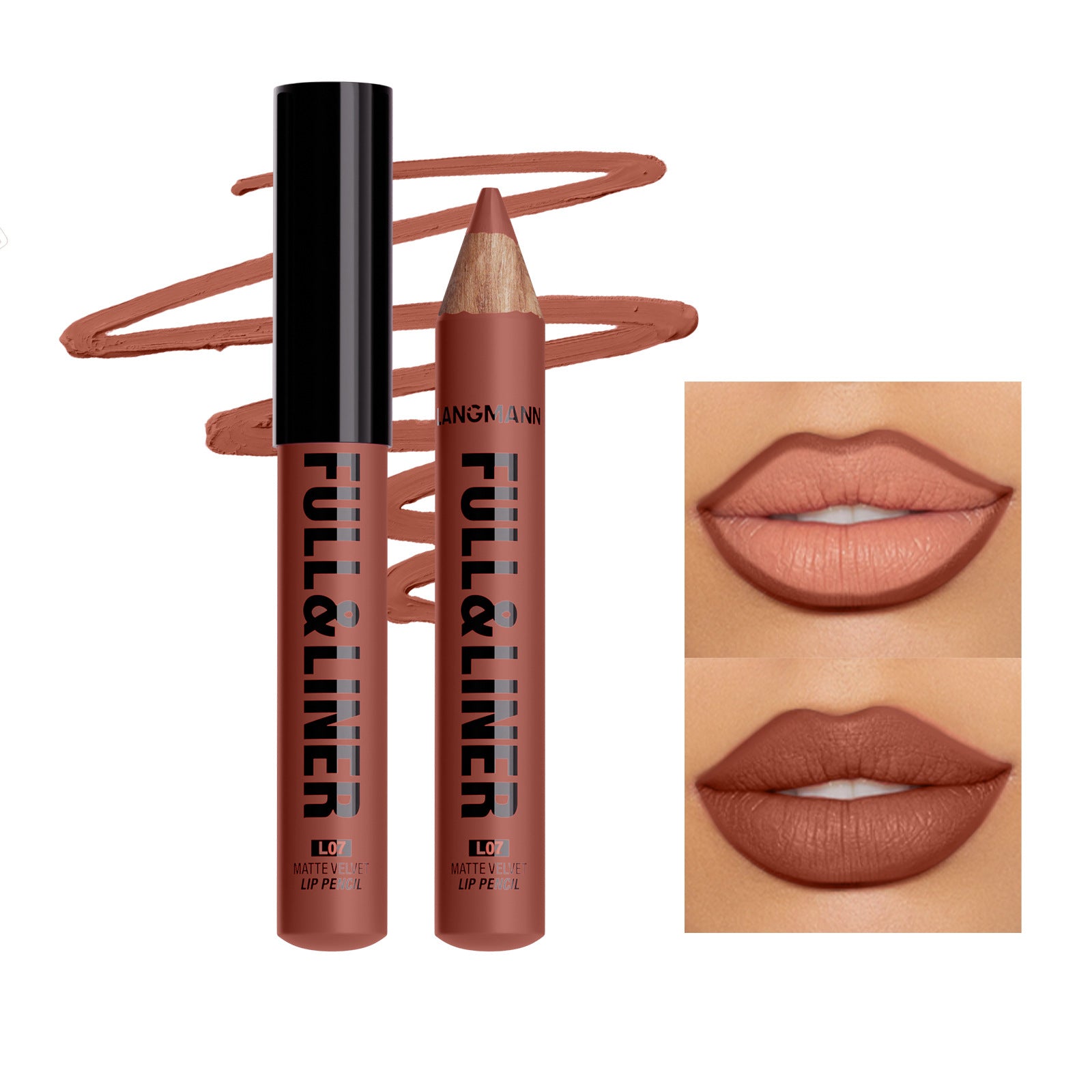 LANGMANNI – Coffret 12 Crayons Contour Lèvres Longue Tenue