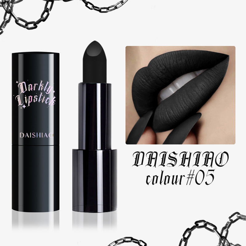 DAISHIAO – Rouge à Lèvres Noir Mat Waterproof