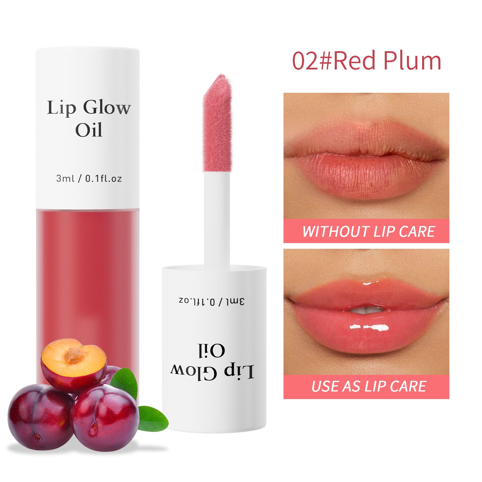 Hellokiss – Huile à lèvres effet miroir, 7 teintes fruités