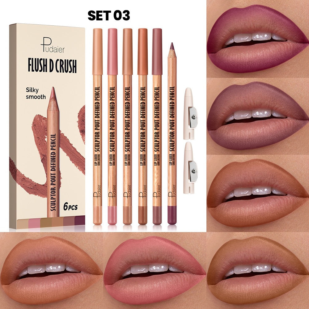 PUDAIER – Coffret 6 Crayons Lèvres Waterproof