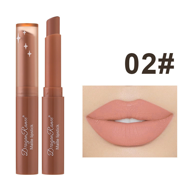 Rouge à Lèvres Crayon Mat – Teintes Nude & Bean Paste, Longue Tenue
