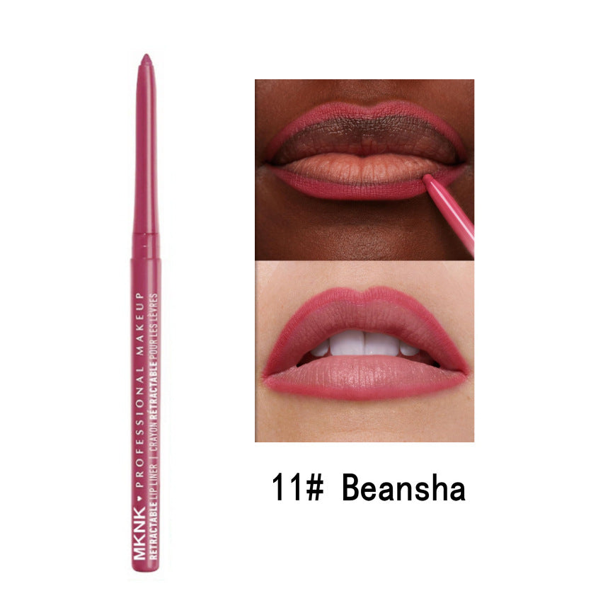 Crayon à lèvres rétractable multicolore – Waterproof, hydratant & longue tenue