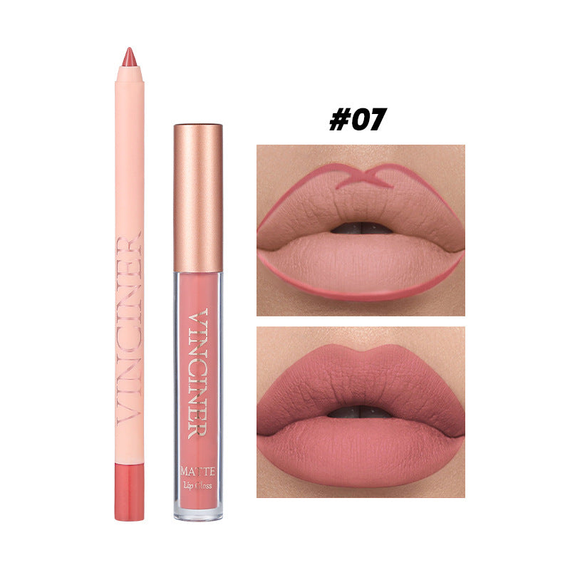 Coffret 12 crayons lèvres mat multicolore – Longue tenue, résistant à l’eau