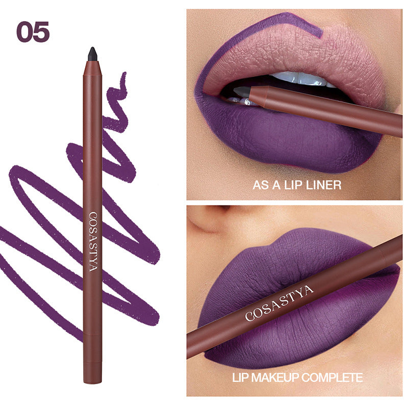 COSASTYA – Crayon contour lèvres waterproof mat, longue tenue & non-collant