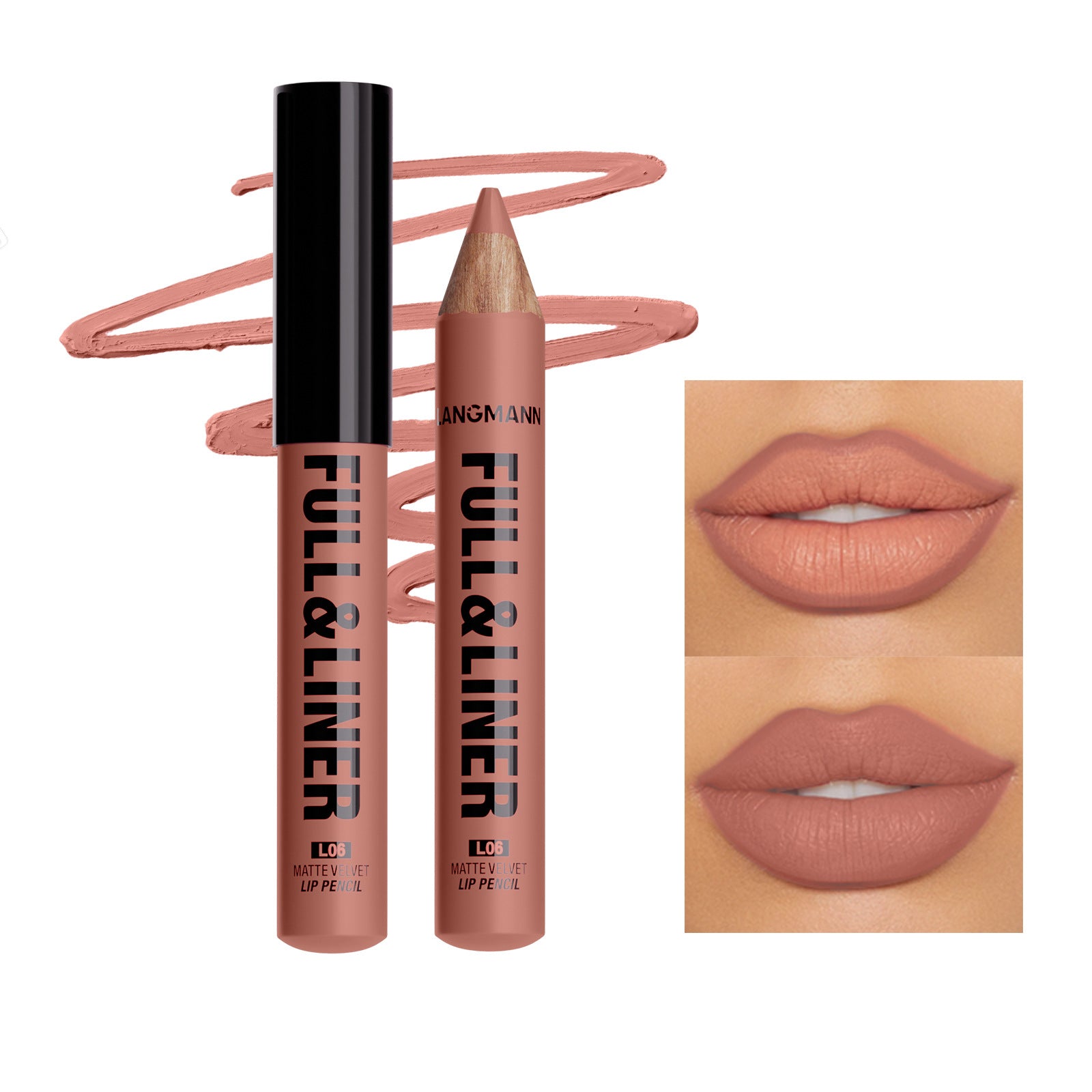 LANGMANNI – Coffret 12 Crayons Contour Lèvres Longue Tenue