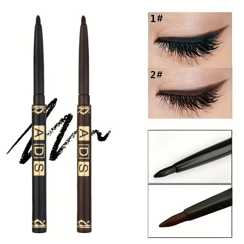 Cross-border hot-selling ADS gel eyeliner pencil black brown automatic pencil, eyebrow pencil, eyeliner pencil, cross-border makeup eyeliner, and cross-border makeup eyeliner
