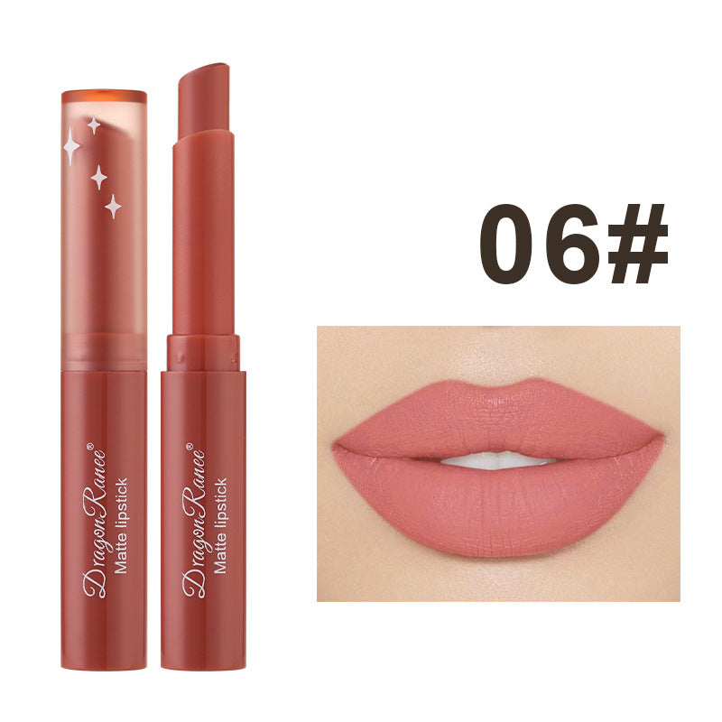 Rouge à Lèvres Crayon Mat – Teintes Nude & Bean Paste, Longue Tenue