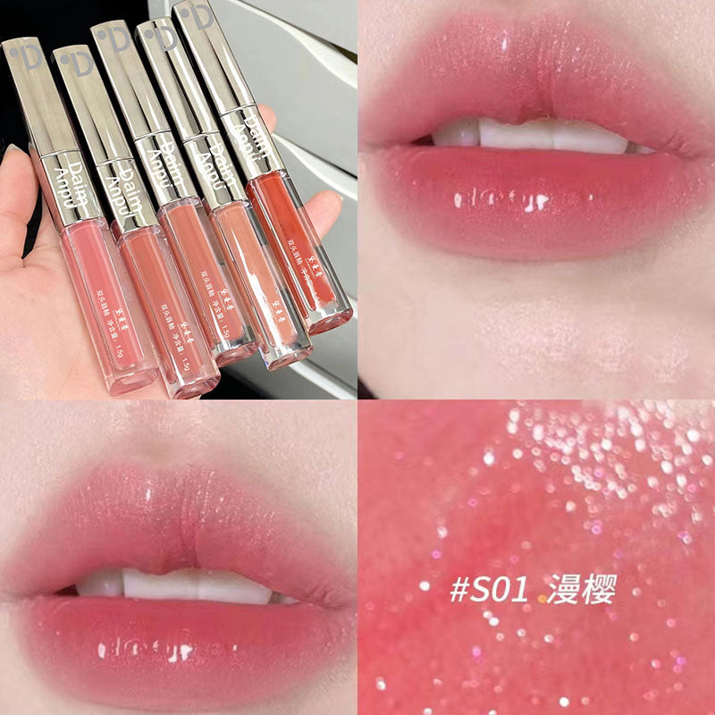 Gloss Lèvres Double Embout DAIMANPU – Effet Eau & Miroir