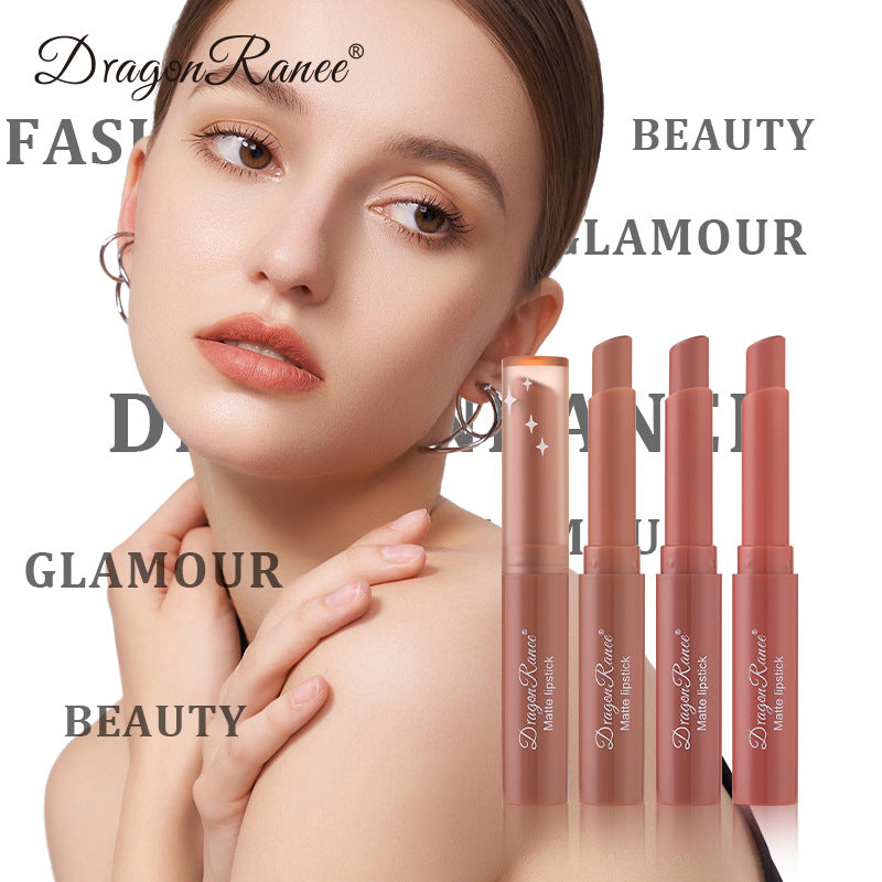 Rouge à Lèvres Crayon Mat – Teintes Nude & Bean Paste, Longue Tenue