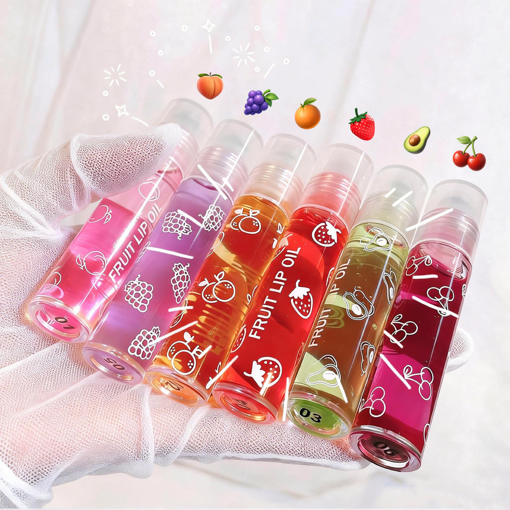 Huile à lèvres roll-on transparente – Hydratation & éclat, parfum avocat & fruits