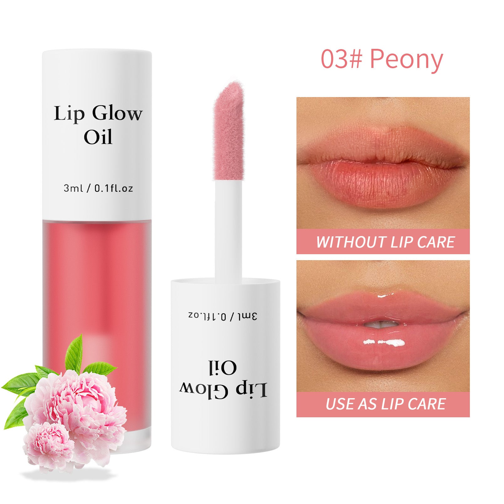 Hellokiss – Huile à lèvres effet miroir, 7 teintes fruités