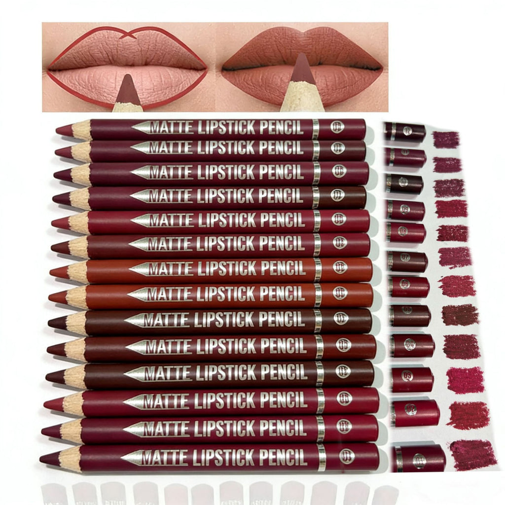 Cross-border DUOMI GIRL makeup waterproof sweatproof smooth lipstick pen lip liner outline lip shape with pen sharpener