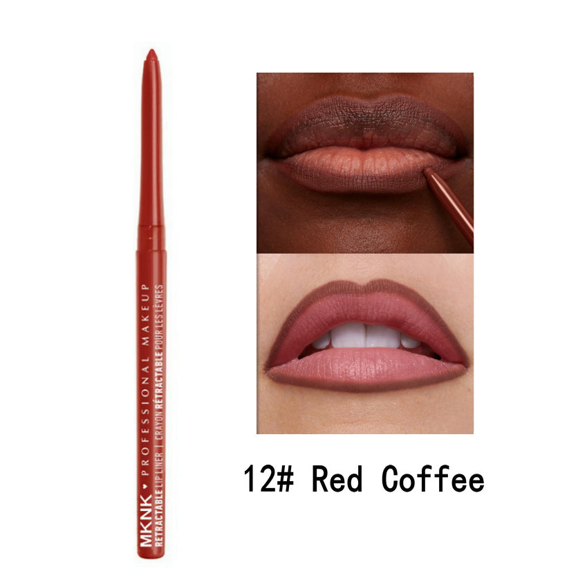 Crayon à lèvres rétractable multicolore – Waterproof, hydratant & longue tenue
