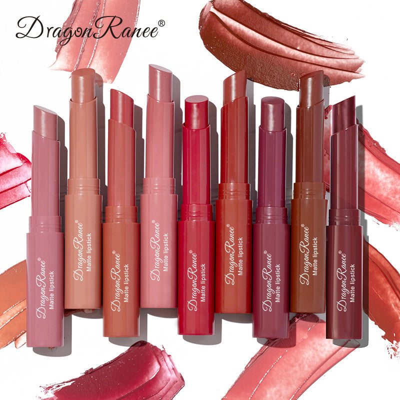 Rouge à Lèvres Crayon Mat – Teintes Nude & Bean Paste, Longue Tenue