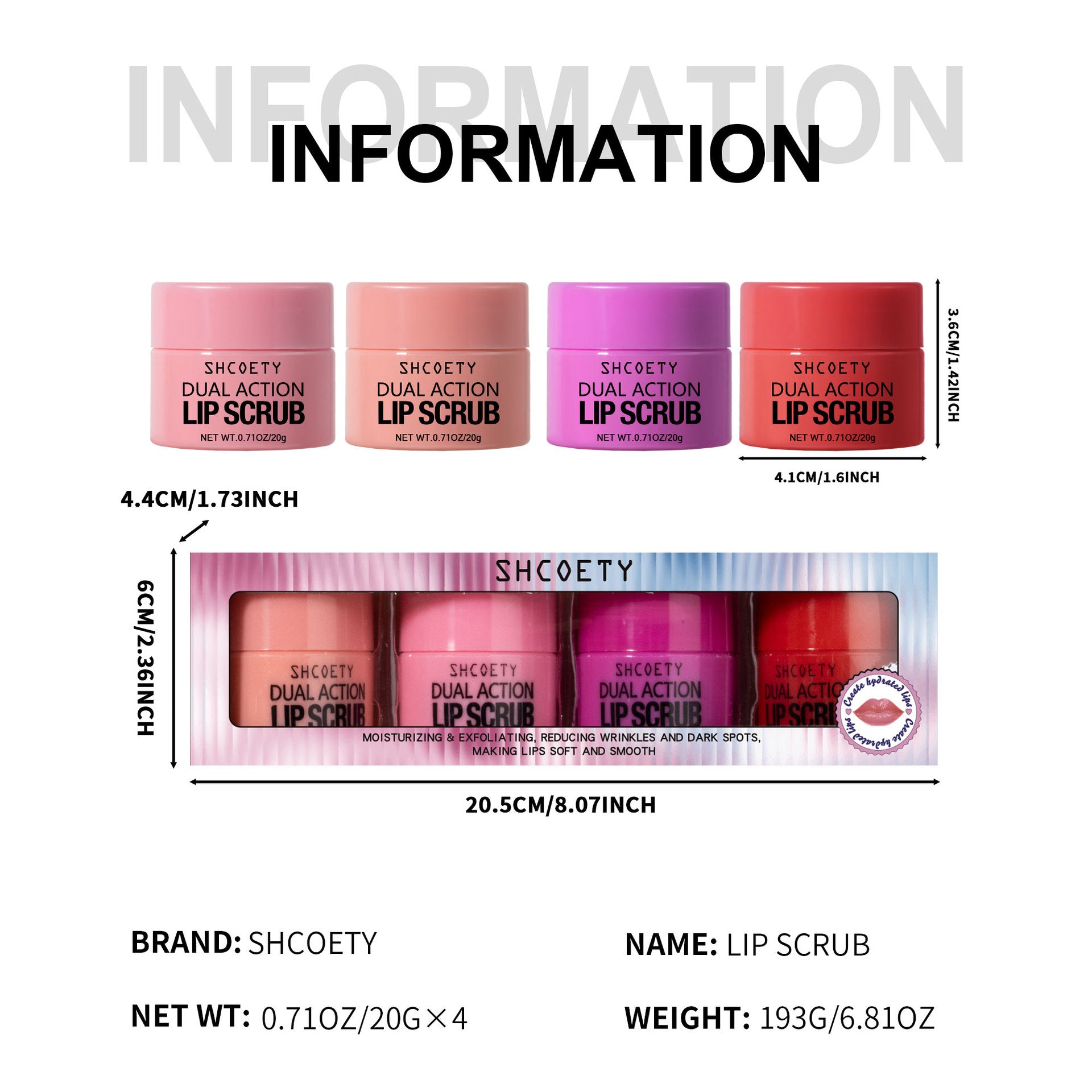 SHCOETY Cross Border Lip Scrub Set Exfoliating Dead Skin Moisturizing Moisturizing Care Lip Balm Foreign Trade