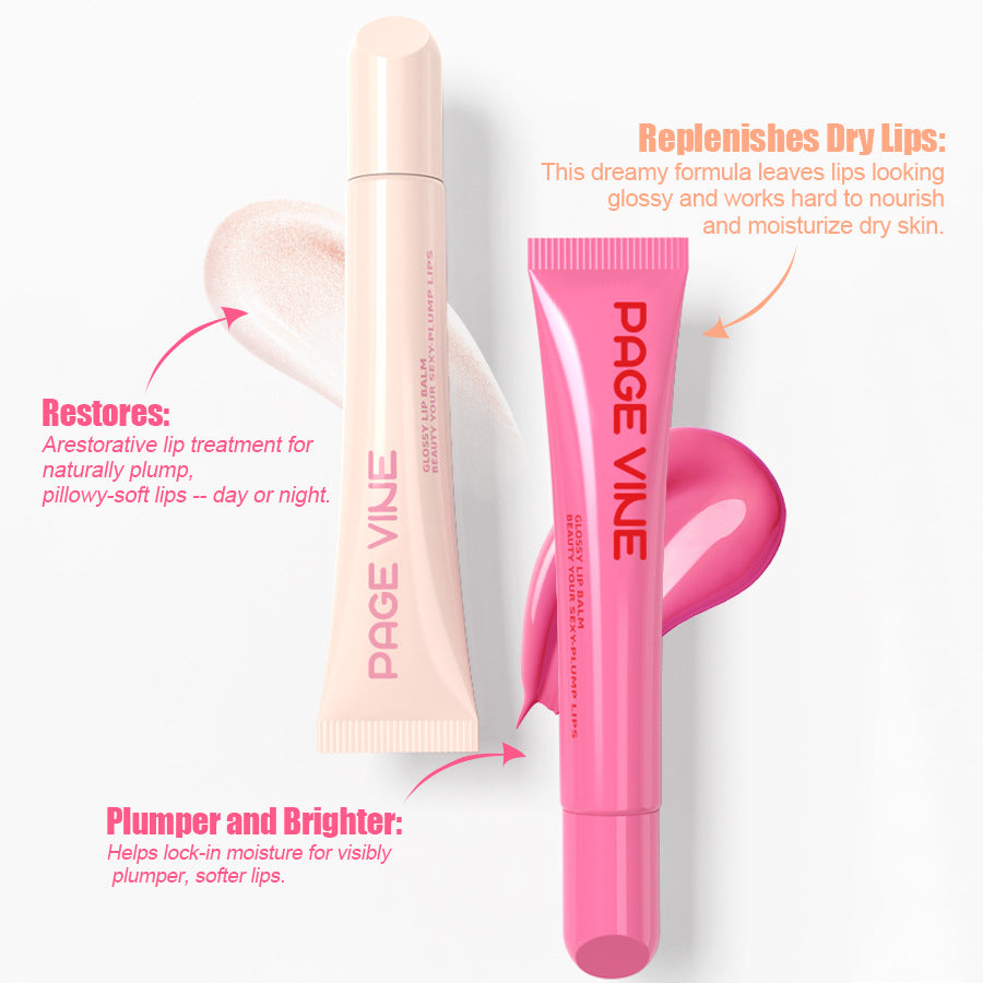 Gloss Repulpant aux Peptides PAGE VINE – Huile à Lèvres Hydratante & Brillante