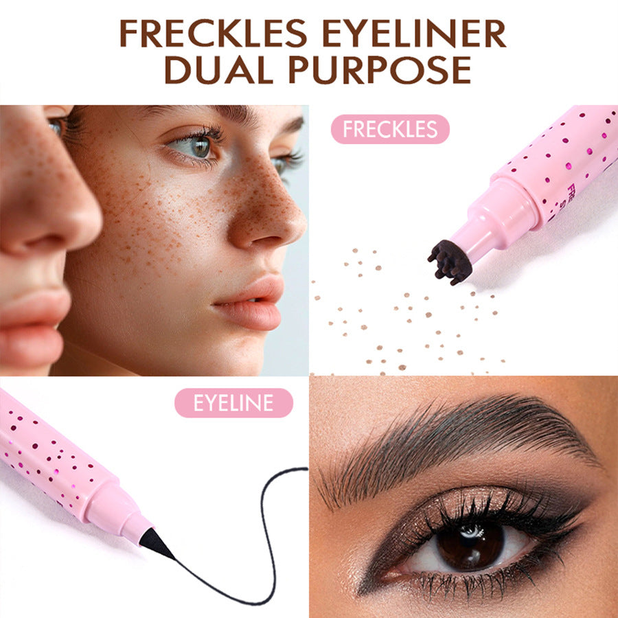 Cross-border makeup: PAGE VINE Natural Freckles Pencil Double Ended Eyeliner Long-lasting, easy-to-apply color makeup freckles eyeliner