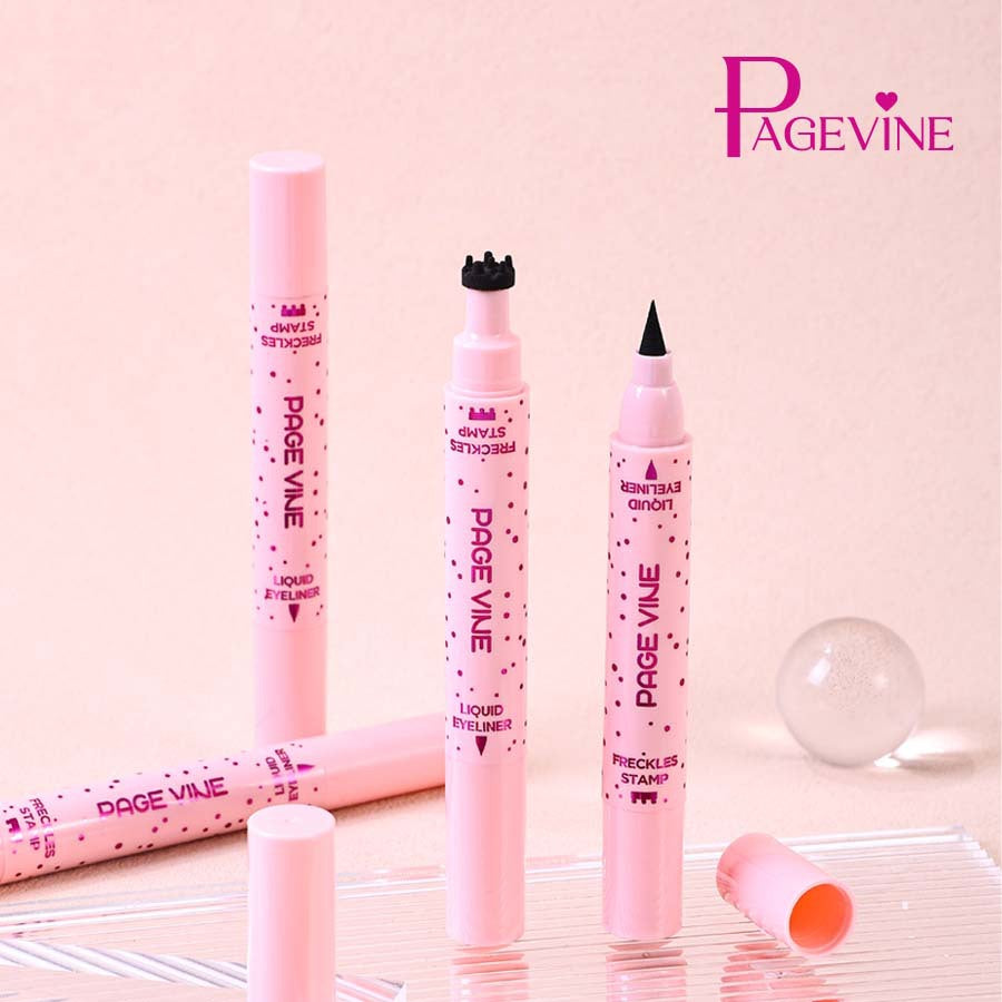Cross-border makeup: PAGE VINE Natural Freckles Pencil Double Ended Eyeliner Long-lasting, easy-to-apply color makeup freckles eyeliner
