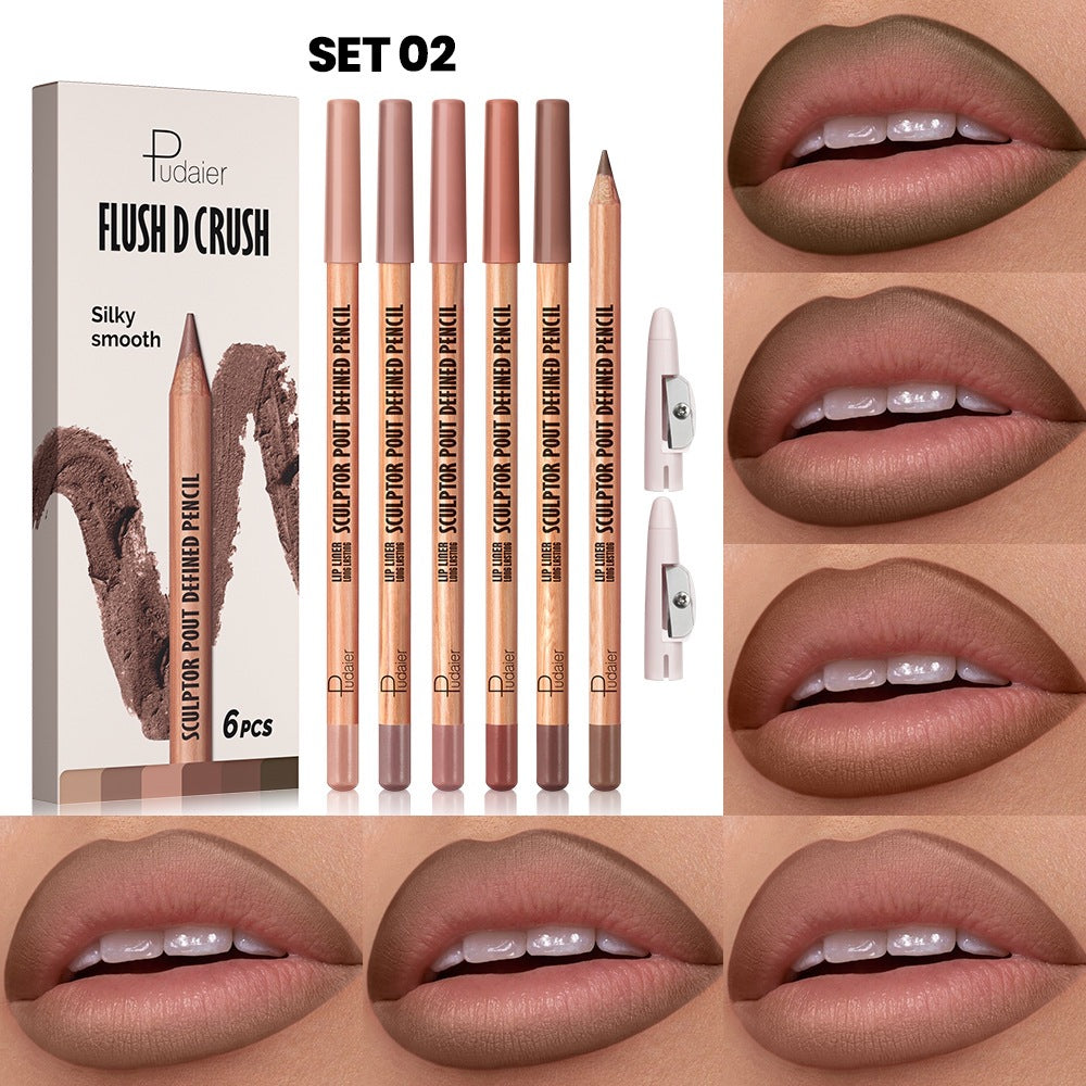 PUDAIER – Coffret 6 Crayons Lèvres Waterproof