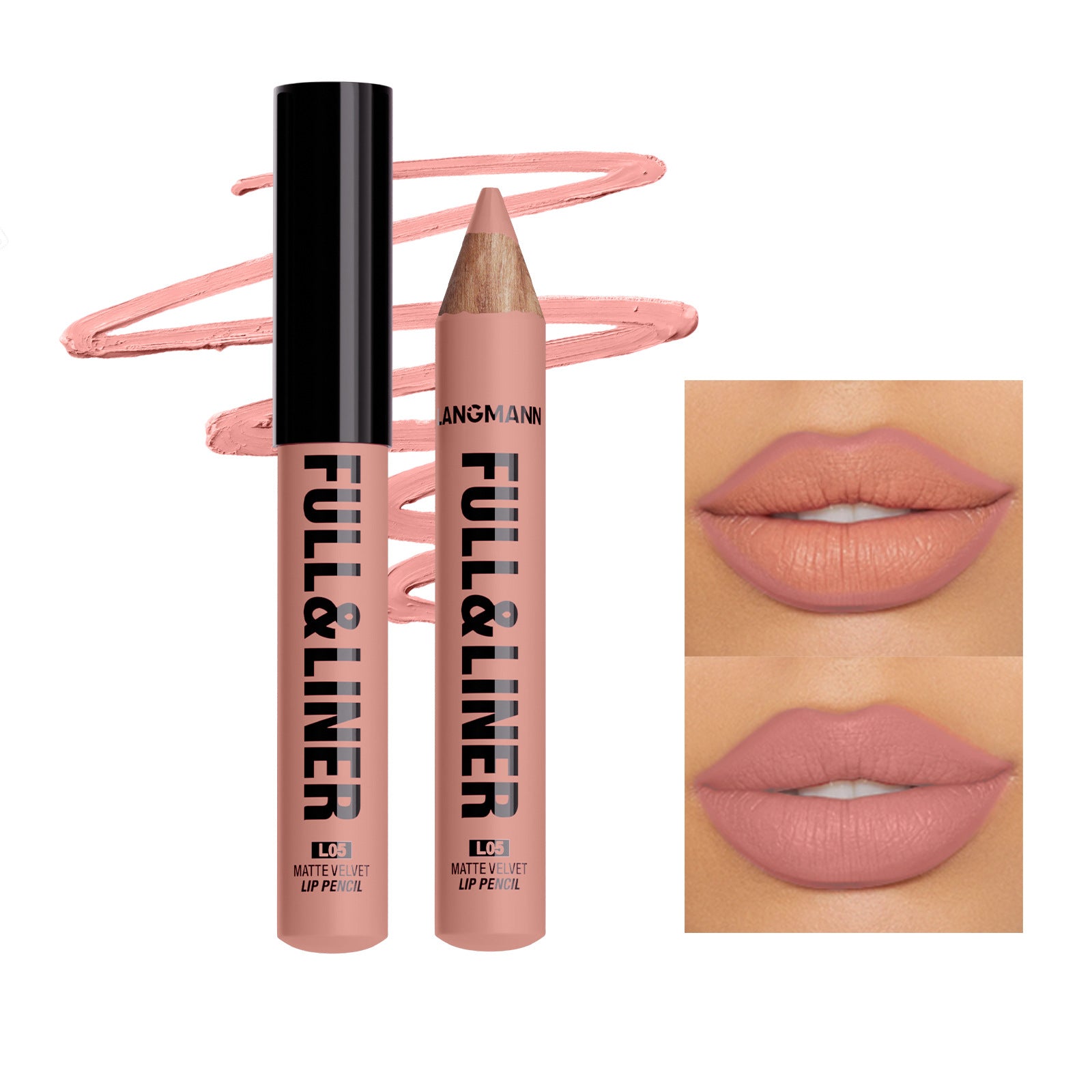 LANGMANNI – Coffret 12 Crayons Contour Lèvres Longue Tenue