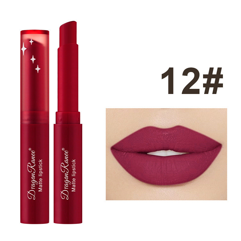 Rouge à Lèvres Crayon Mat – Teintes Nude & Bean Paste, Longue Tenue