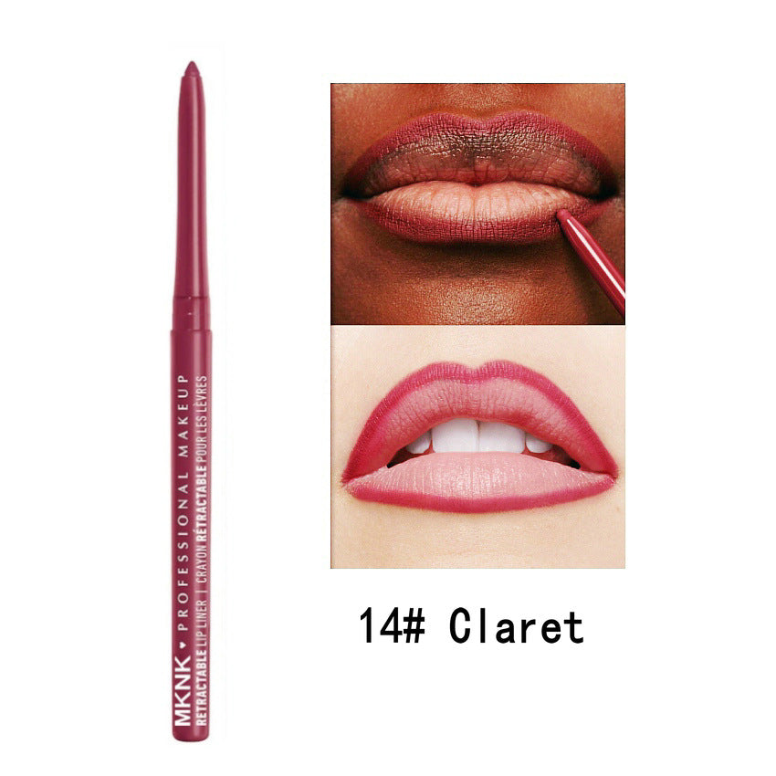 Crayon à lèvres rétractable multicolore – Waterproof, hydratant & longue tenue