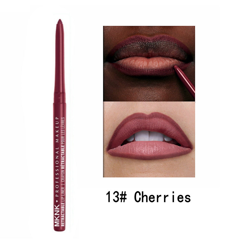 Crayon à lèvres rétractable multicolore – Waterproof, hydratant & longue tenue