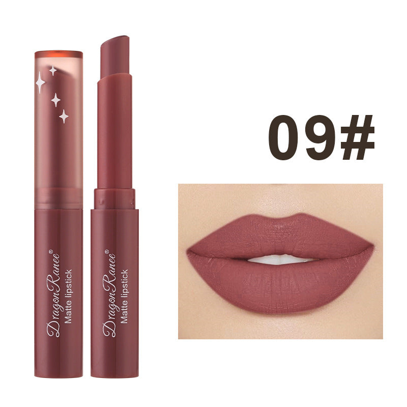 Rouge à Lèvres Crayon Mat – Teintes Nude & Bean Paste, Longue Tenue