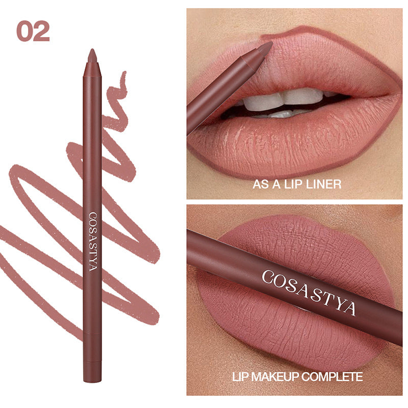 COSASTYA – Crayon contour lèvres waterproof mat, longue tenue & non-collant