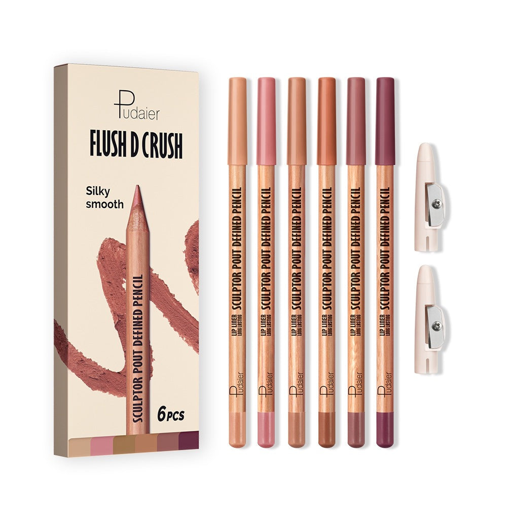 PUDAIER – Coffret 6 Crayons Lèvres Waterproof