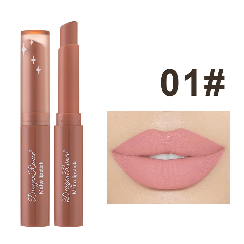Rouge à Lèvres Crayon Mat – Teintes Nude & Bean Paste, Longue Tenue