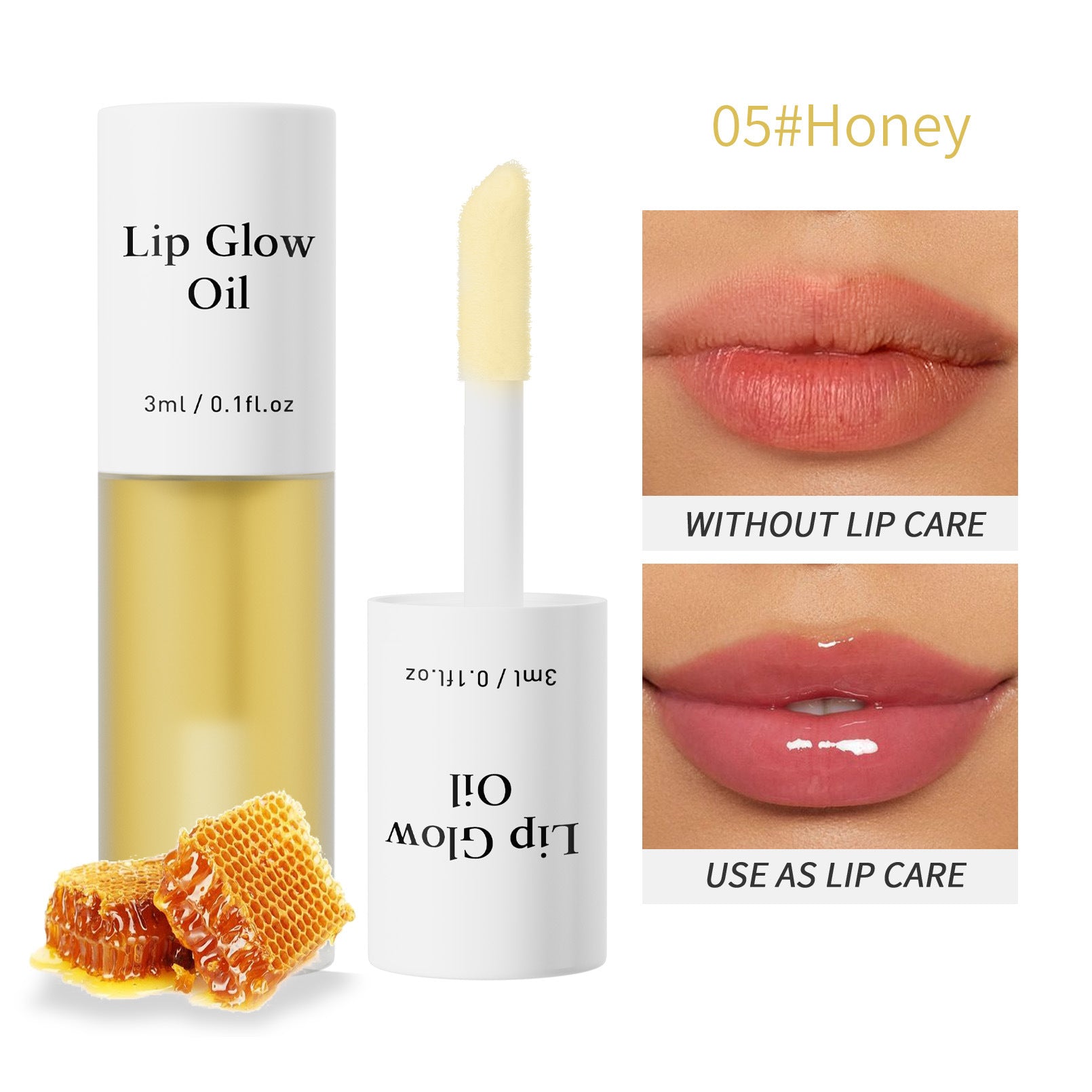 Hellokiss – Huile à lèvres effet miroir, 7 teintes fruités