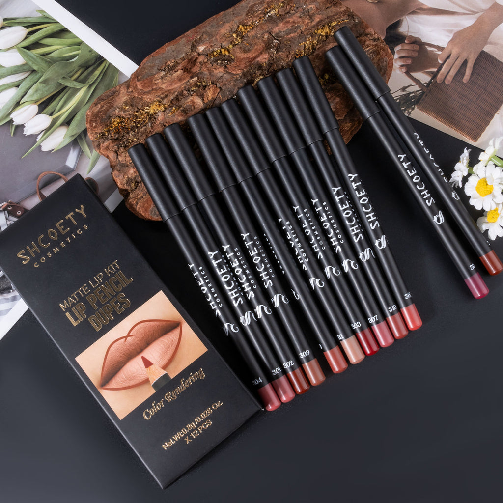 SHCOETY12 color lip liner set nude matte lipstick long-lasting color makeup European and American cross-border wholesale
