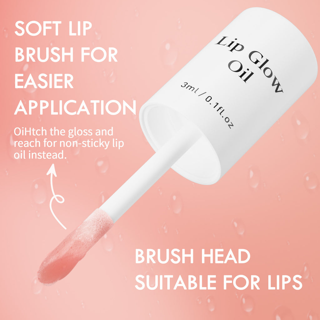 Hellokiss – Huile à lèvres transparente non-collante, éclat naturel