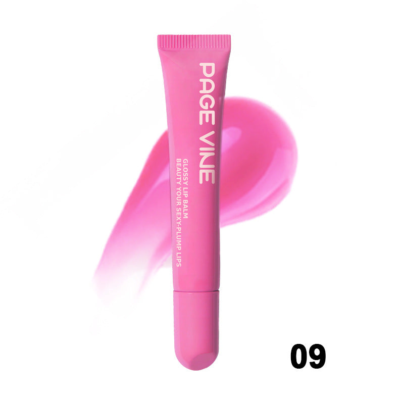 Gloss Repulpant aux Peptides PAGE VINE – Huile à Lèvres Hydratante & Brillante
