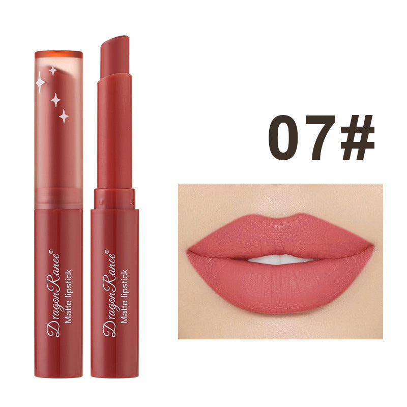 Rouge à Lèvres Crayon Mat – Teintes Nude & Bean Paste, Longue Tenue
