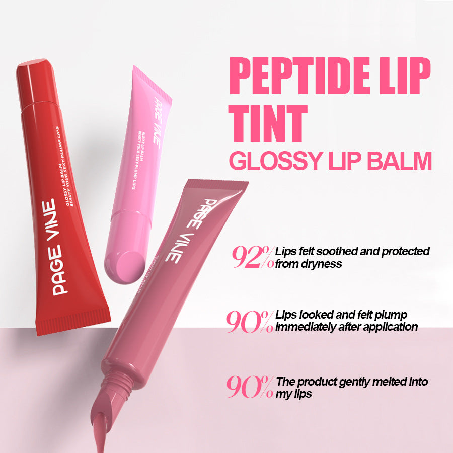 Gloss Repulpant aux Peptides PAGE VINE – Huile à Lèvres Hydratante & Brillante