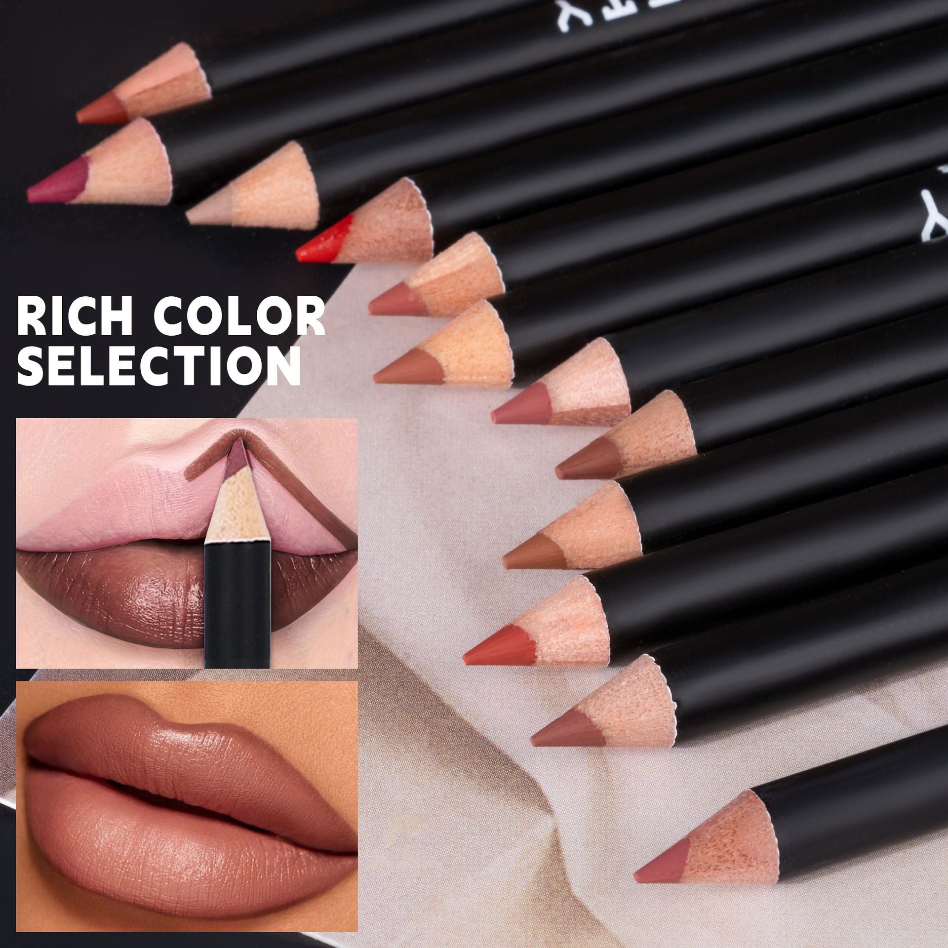 SHCOETY12 color lip liner set nude matte lipstick long-lasting color makeup European and American cross-border wholesale
