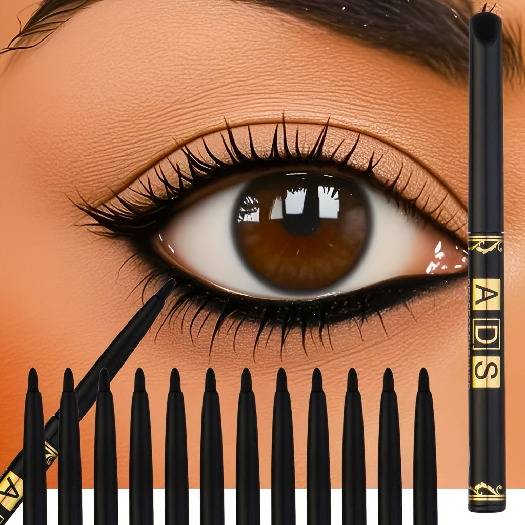 Cross-border hot-selling ADS gel eyeliner pencil black brown automatic pencil, eyebrow pencil, eyeliner pencil, cross-border makeup eyeliner, and cross-border makeup eyeliner