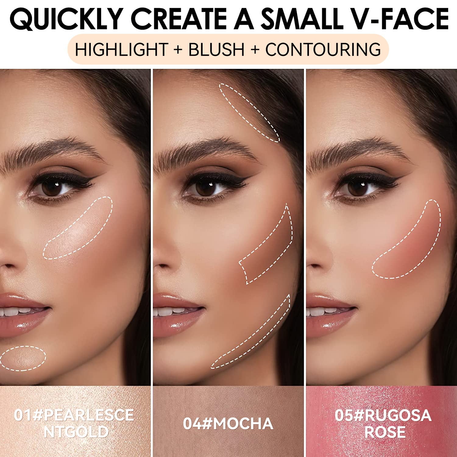 Stick Highlighter & Contour Multifonction – Blush, Bronzer & Illuminateur 3-en-1
