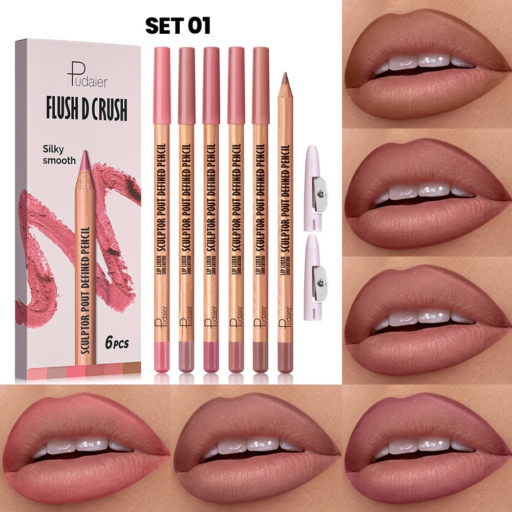 PUDAIER – Coffret 6 Crayons Lèvres Waterproof