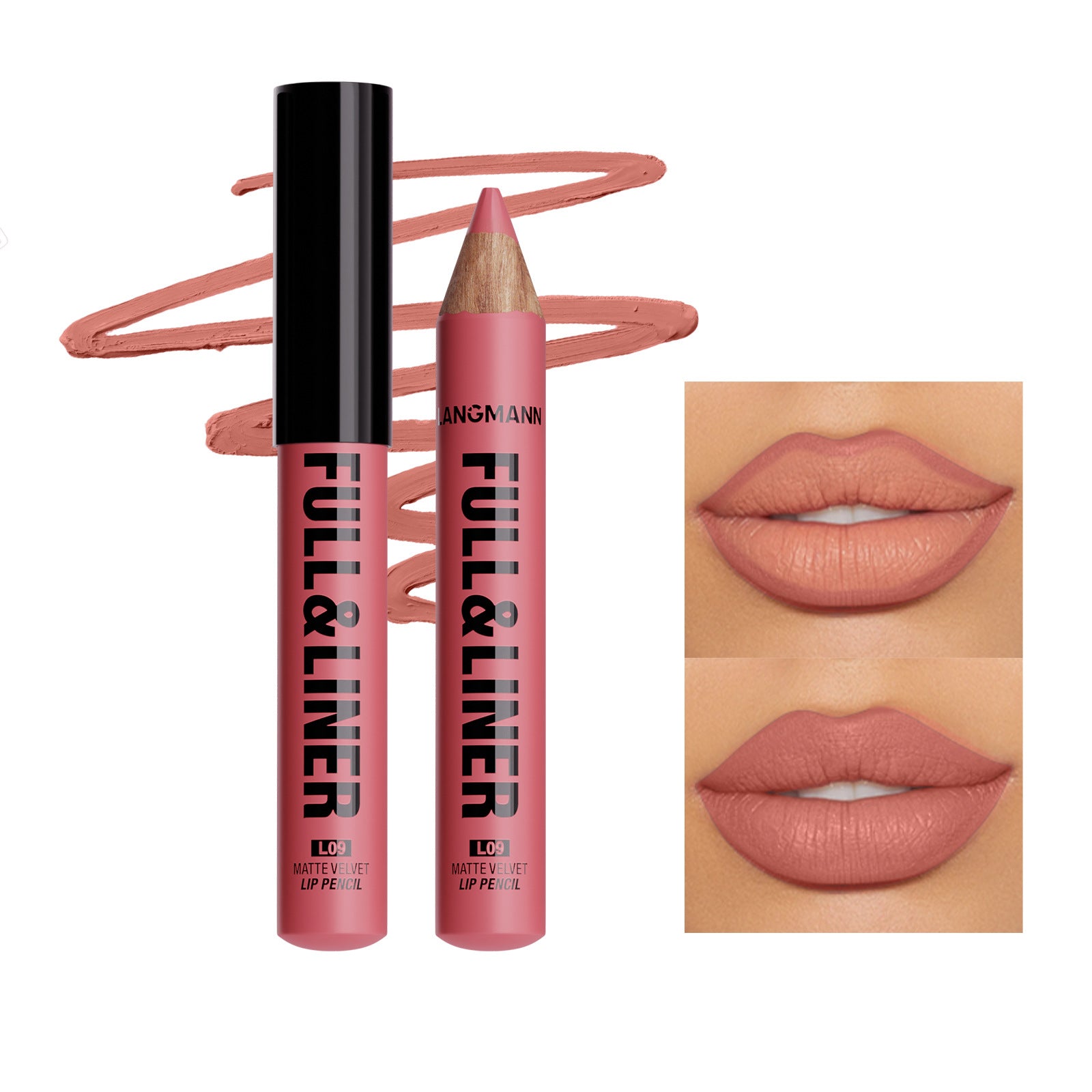 LANGMANNI – Coffret 12 Crayons Contour Lèvres Longue Tenue
