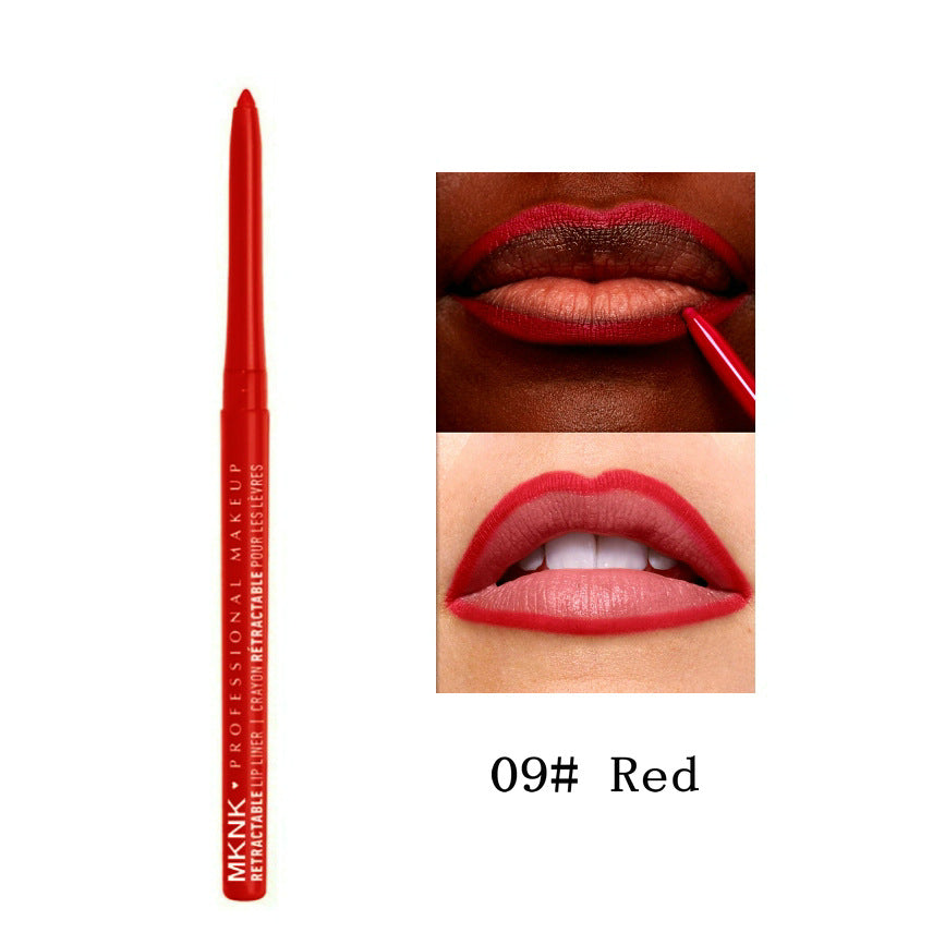 Crayon à lèvres rétractable multicolore – Waterproof, hydratant & longue tenue