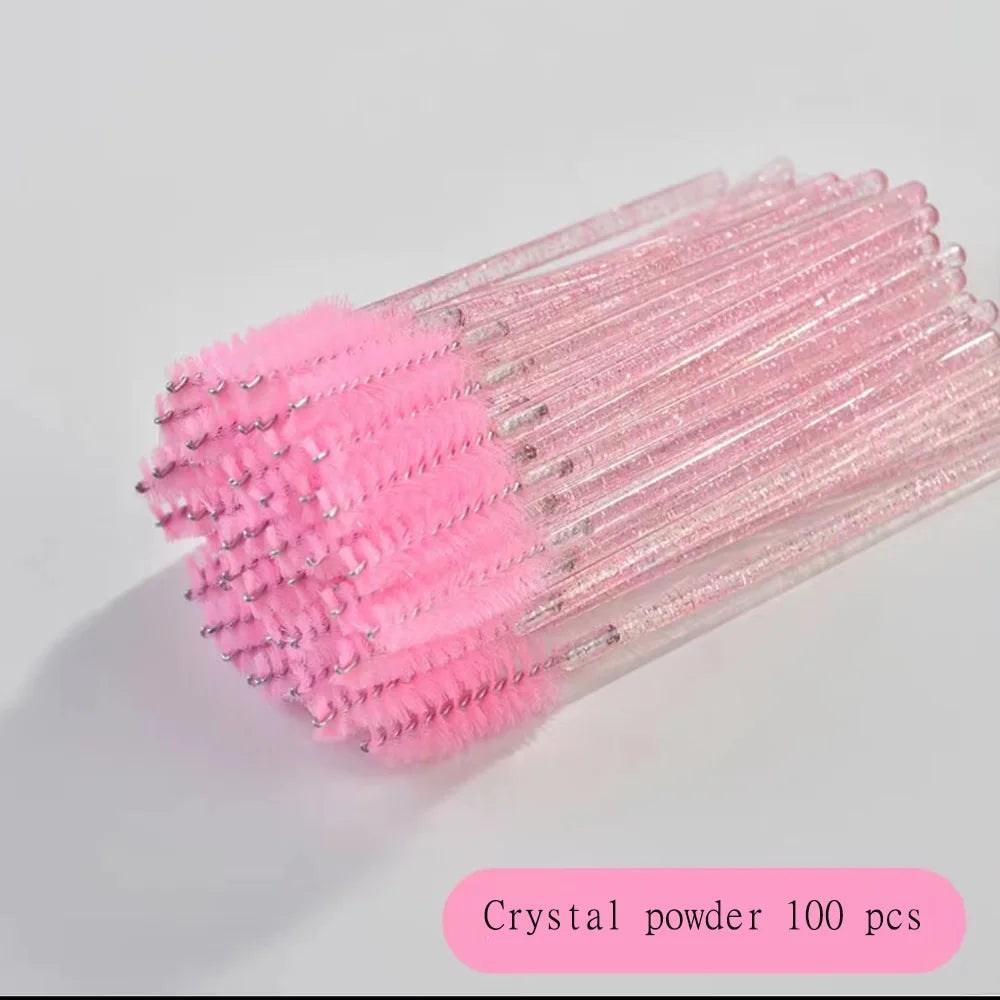 100 Brosses à Mascara Jetables – Applicateurs Cils & Sourcils