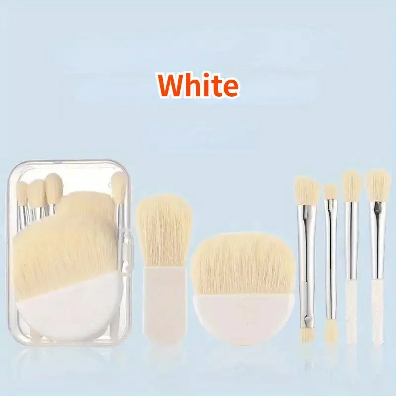 6 Mini Makeup Brush Set - Professional Portable Brushes for Foundation, Concealer, Eyeshadow, Powder, and Blush - Makeup Tools