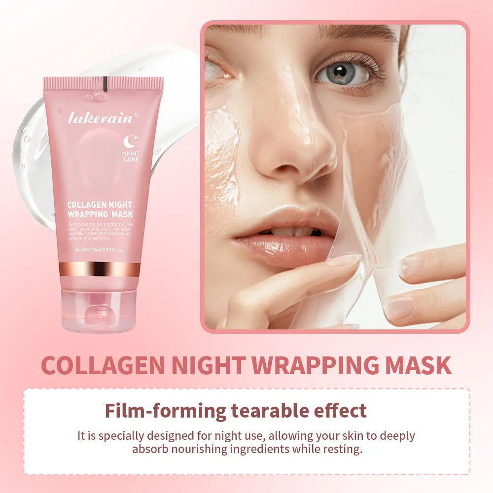 Masque Nuit Enveloppant Collagène Lakerain – Fermeté & Éclat, 75ml