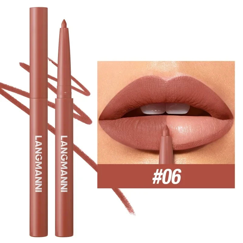 Crayon Contour Lèvres Waterproof – 12 Teintes, Tenue Longue Durée