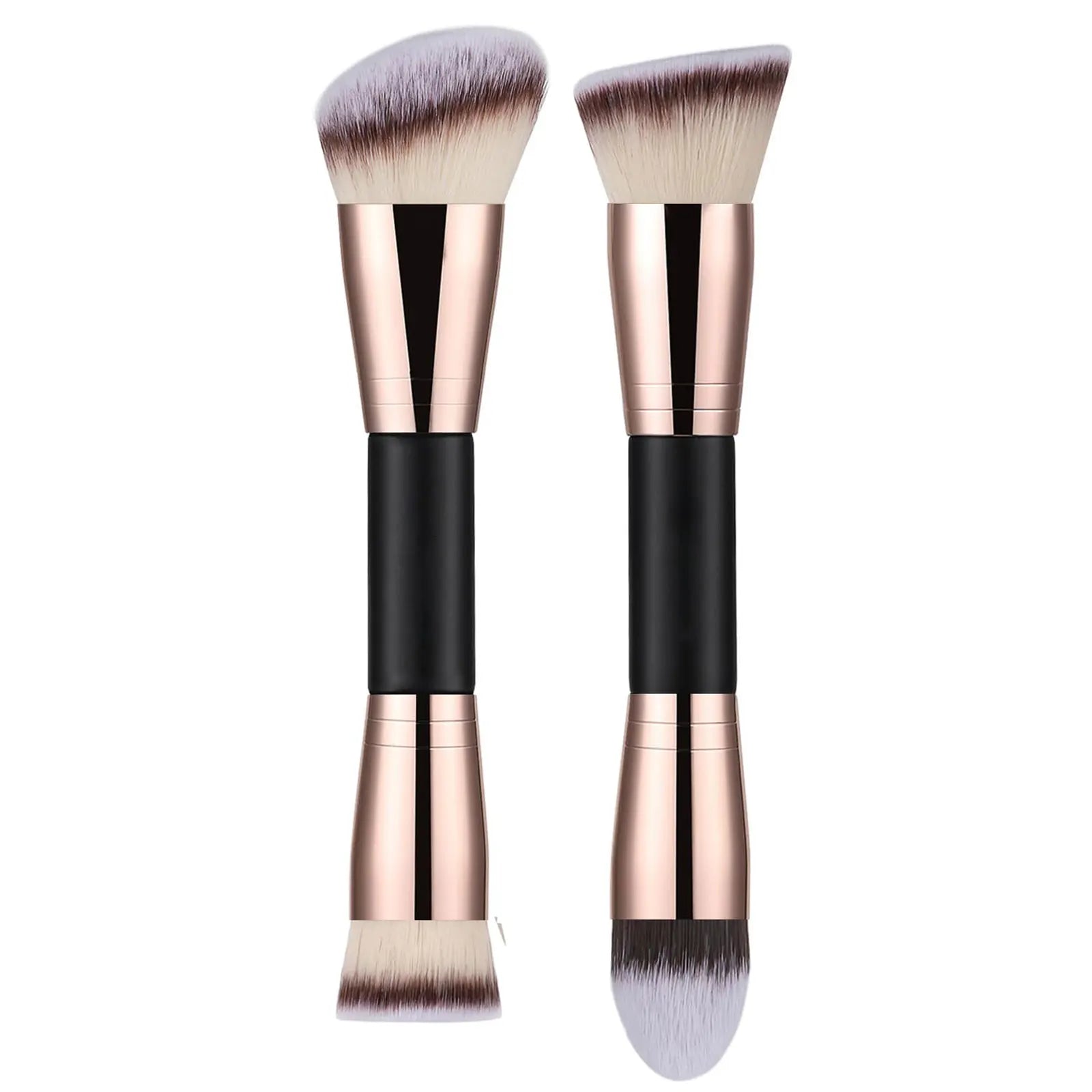 Pinceau Maquillage Double Embout – Fond de Teint, Poudre & Correcteur