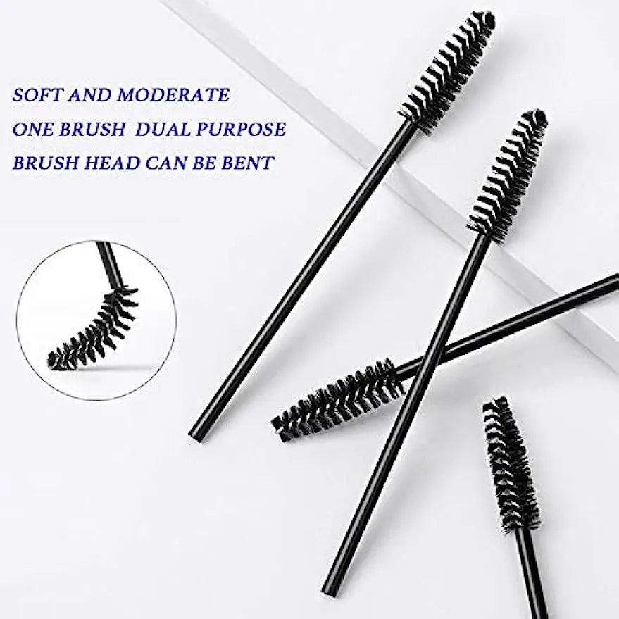 100 Brosses à Mascara Jetables – Applicateurs Cils & Sourcils